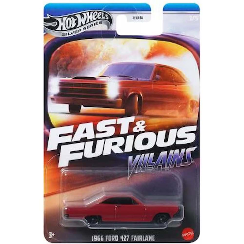 Hot Wheels Silver Series Fast ve Furious Villains 1966 Ford 427 Fairlane JBY36