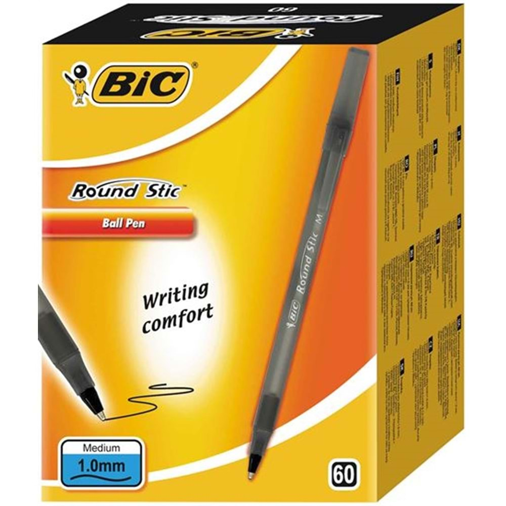 Bic Round Tükenmez kalem 60 lı Siyah