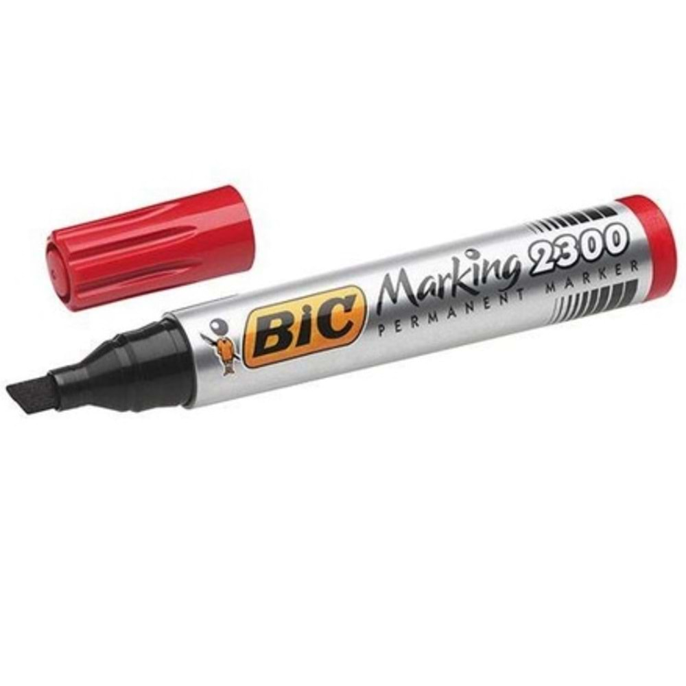 Bic 2300 Markör Kalem Kesik Uçlu Kırmızı