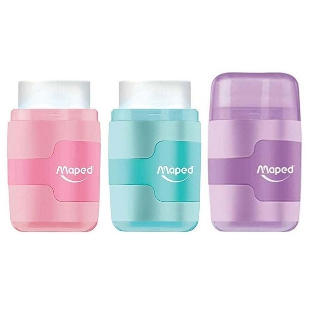 Maped Connect Pastel Çift Delikli Silgili Kalemtraş