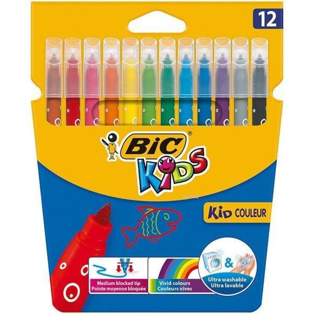 Bic Kid Couleur Keçeli Boya Kalemi 12`li Kutu BİC.9202932