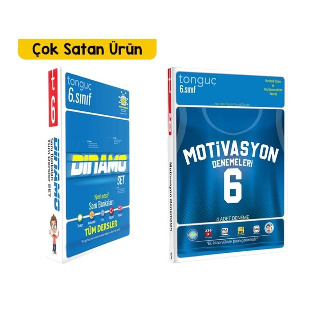 Tonguç 6. Sınıf Dinoma Set ve 6. Sınıf Motvasyon 4 lü Deneme