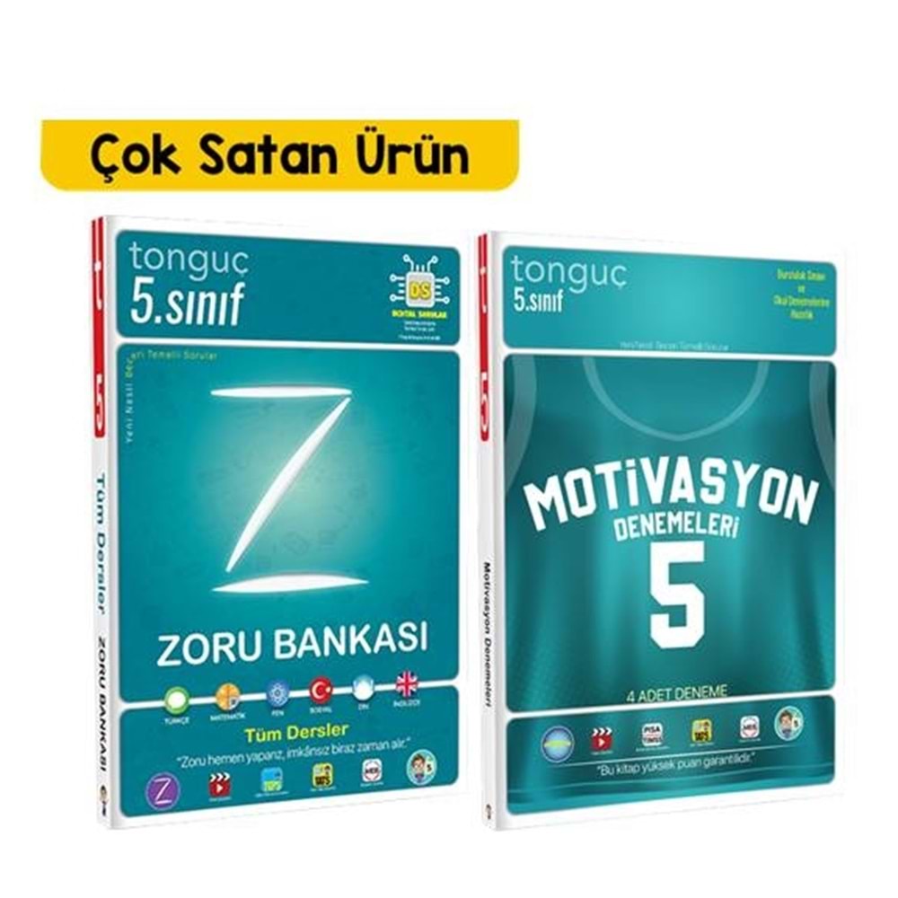 Tonguç 5. Sınıf Zoru Bankası ve 5. Sınıf Motvasyon 4 lü Deneme