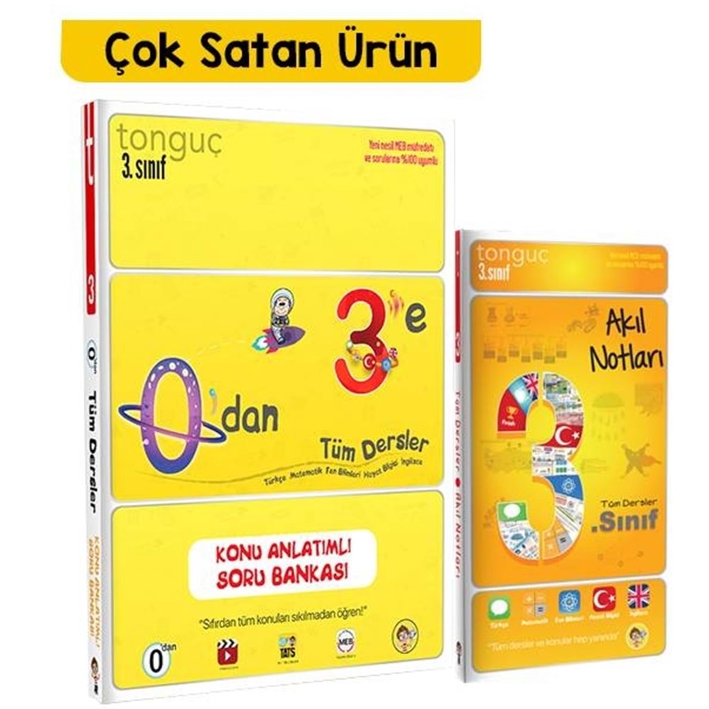 Tonguç 3. Sınıf 0 Dan 3 e Konu Anlatımı Soru Bankası ve Akıl Notları
