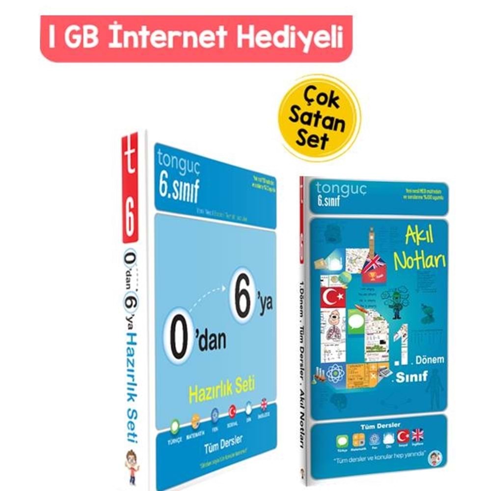 Tonguç 6. Sınıf 0 Dan 6 Ya Konu Anlatımlı Tüm Dersler Set ve Akıl Notları