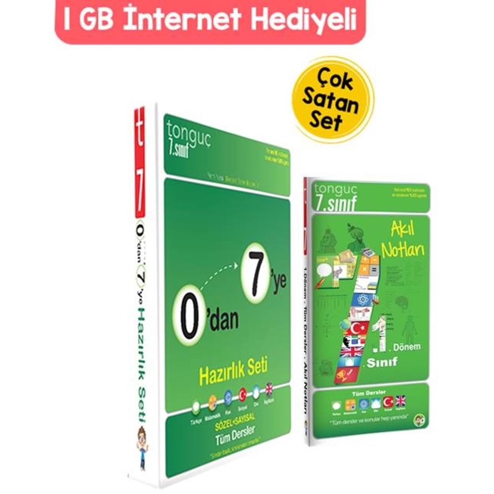 Tonguç 7. Sınıf 0 Dan 7 Ye Konu Anlatımlı Tüm Dersler Set ve Akıl Notları