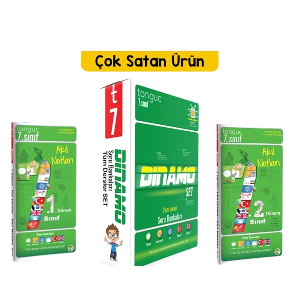 Tonguç 7. Sınıf Dinamo Seti ile 1. ve 2. Dönem Akıl Notları