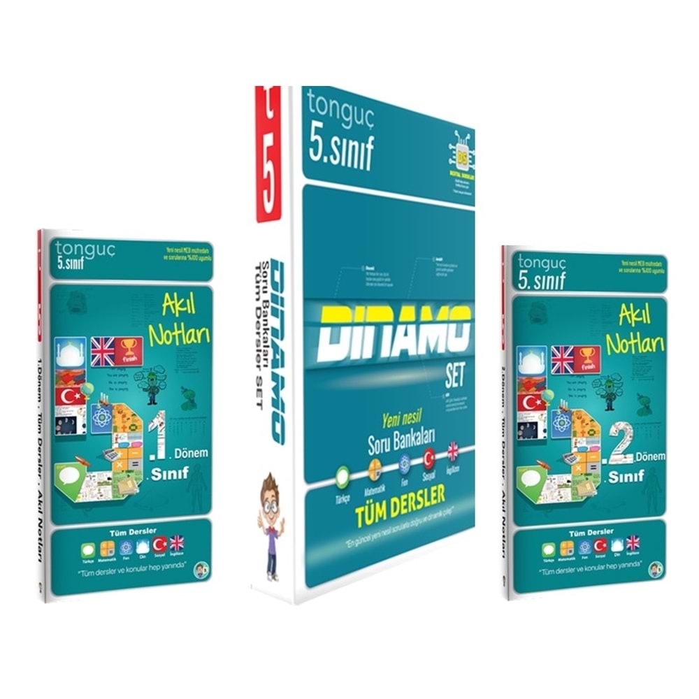 Tonguç 5. Sınıf Dinamo Seti ile 1. ve 2. Dönem Akıl Notları
