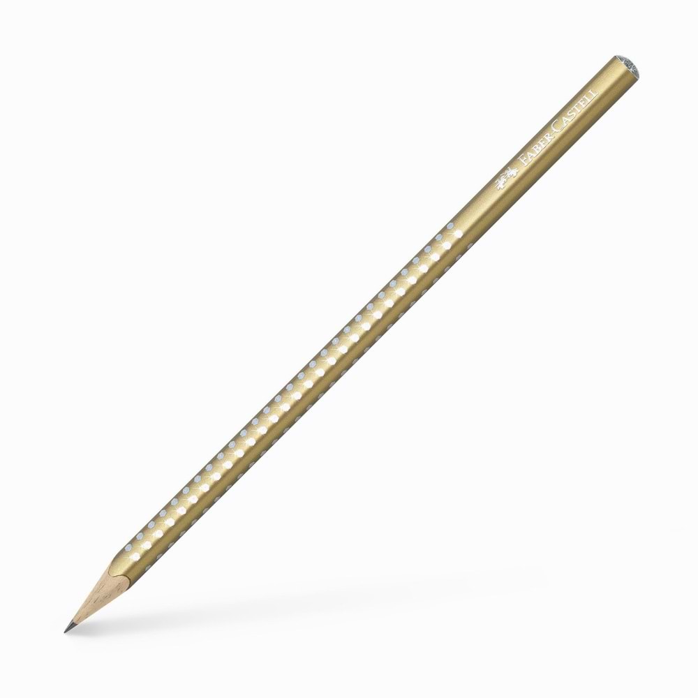 Faber Castell Sparkle Işıltılı B Ahşap Kurşun Kalem Pearl Gold