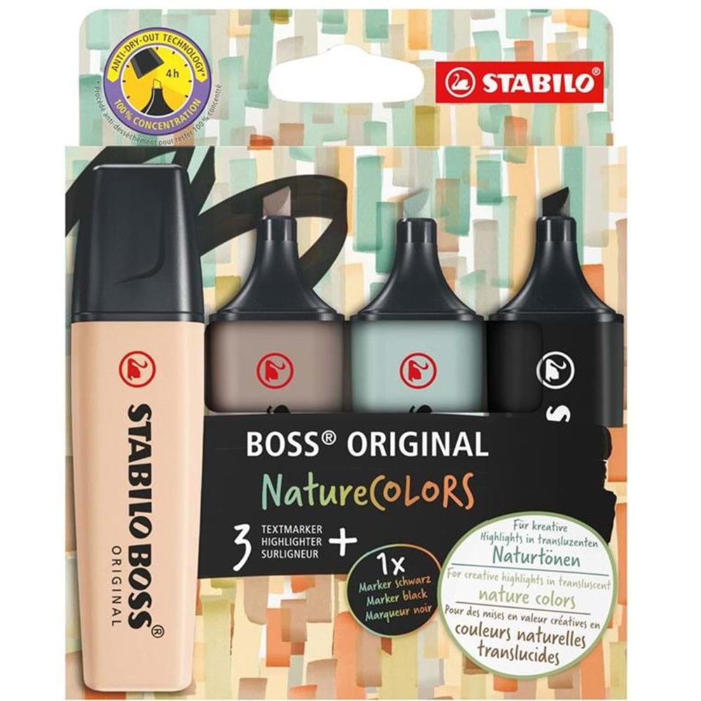 Boss Nature Colors 4'lü Fosforlu Kalem Set / 51001582