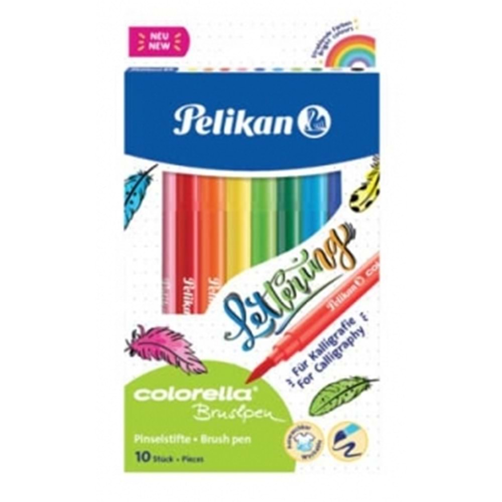 Pelikan Fırça Uçlu Keçeli Kalem 12 li Set