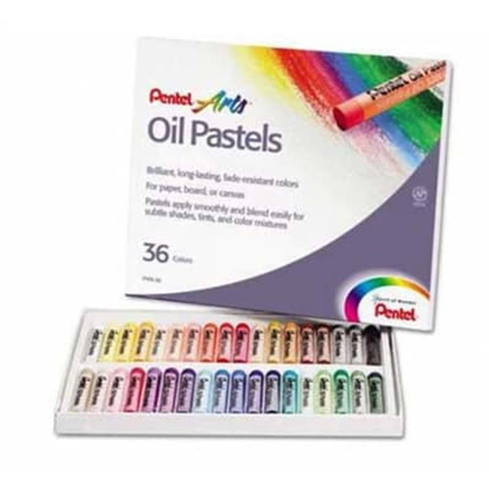 Pentel - Arts Yağlı Pastel Boya 36 Renk