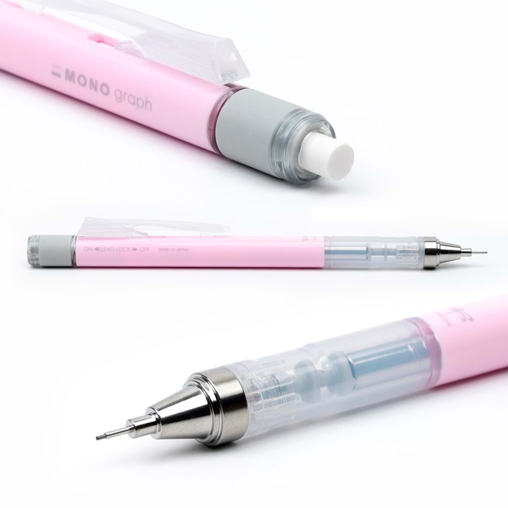 Tombow Monograph 0,5 Mekanik Kurşun Kalem Versatil Toz Pembe