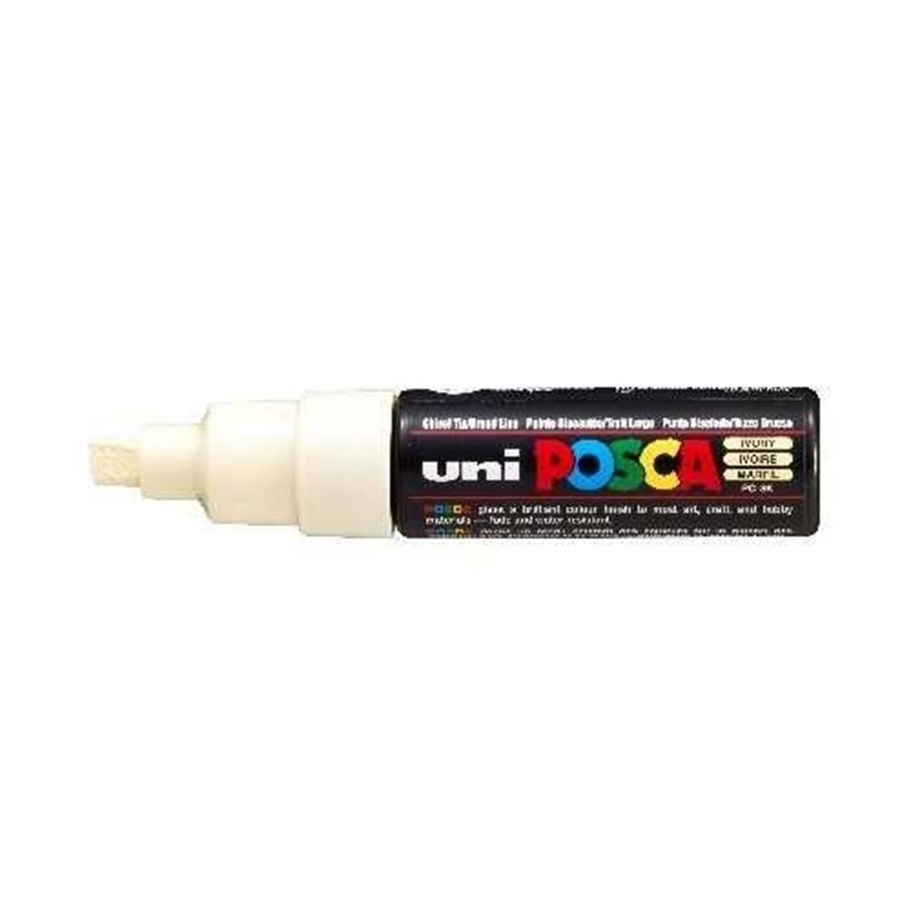 Uni Posca PC-8K Boyama Markörü 8 mm Kesik Uç FİLDİŞİ