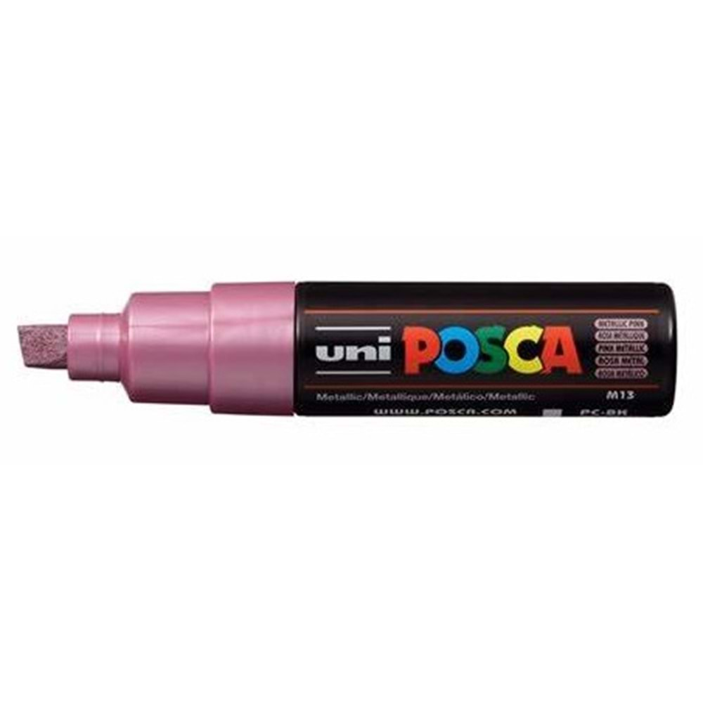 Uni Posca PC-8K Boyama Markörü 8 mm Kesik Uç METALİK PEMBE