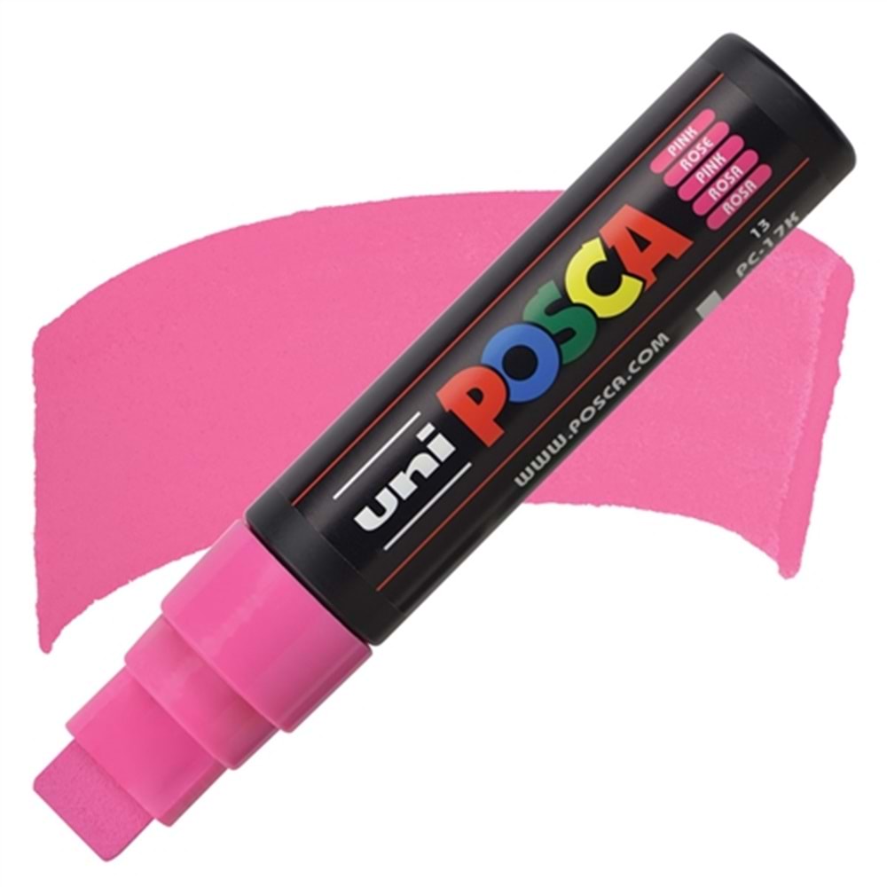 Uni Posca 15.0 Su Bazlı Poster Markörü Pembe Pc-17K