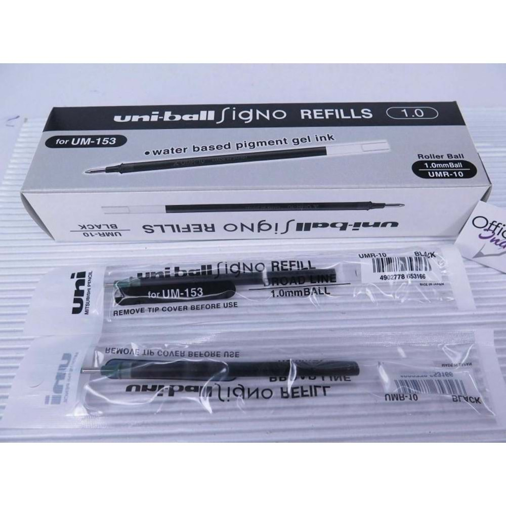 Uni-Ball Signo 153 Refills 10 mm uçlu Yedek Siyah