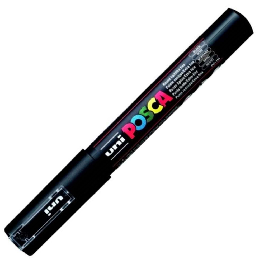 Uni Posca 0.7 Su Bazlı Poster Markörü Black Pc-1m siyah