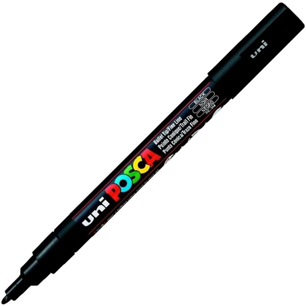 Uni Posca Su Bazlı Poster Markörü 0.9-1.3 Mm Siyah PC-3M