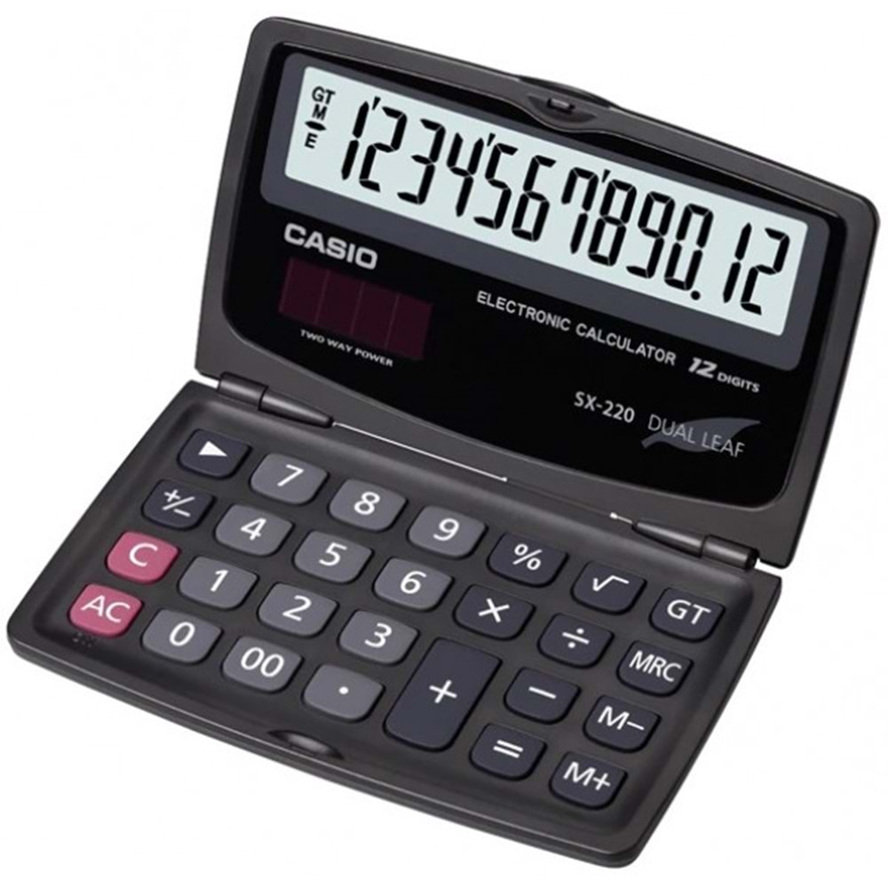 Casio SX-220 Cep Tipi Pratik Hesap Makinesi 12 Hane