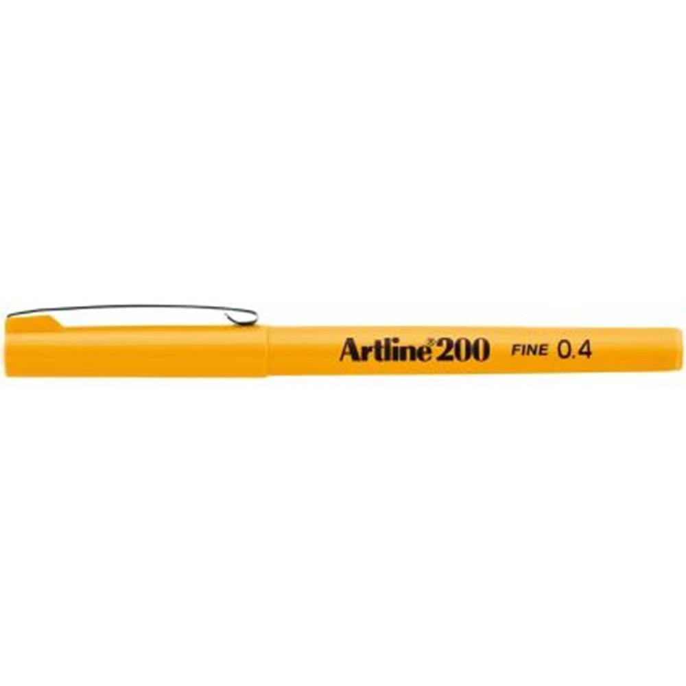 Artline 200N Fine Keçe Uçlu Yazı Kalemi Uç 0.4 Mm Sarı