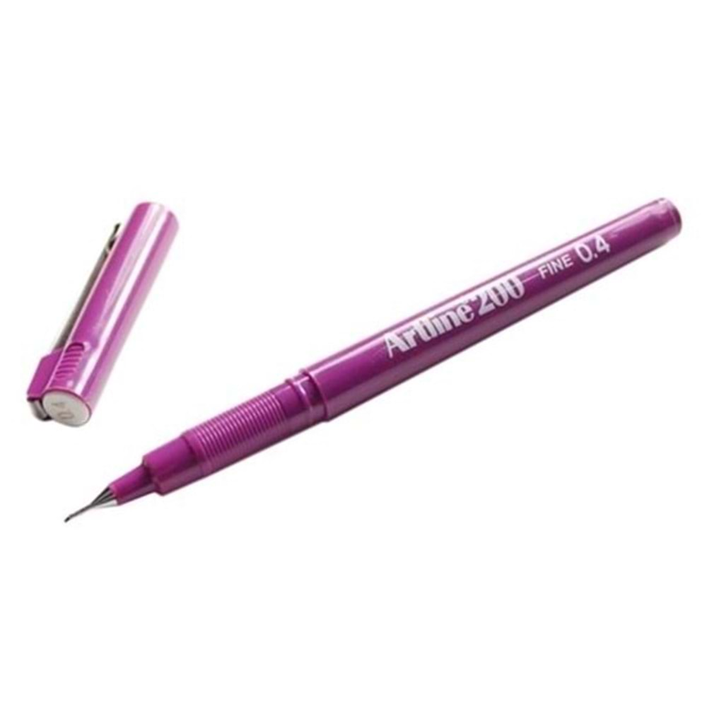 Artline 200N Fine Keçe Uçlu Yazı Kalemi Uç 0.4 Mm Magenta