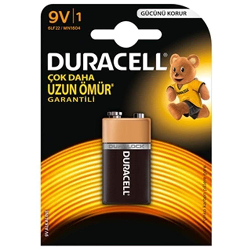 Duracell 9 Voltluk Pil