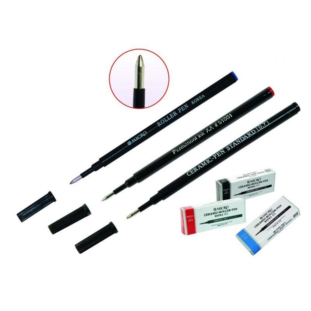 Micro Seramik Yedek Seramik Roller Pen Refill 05 Siyah 1 Adet