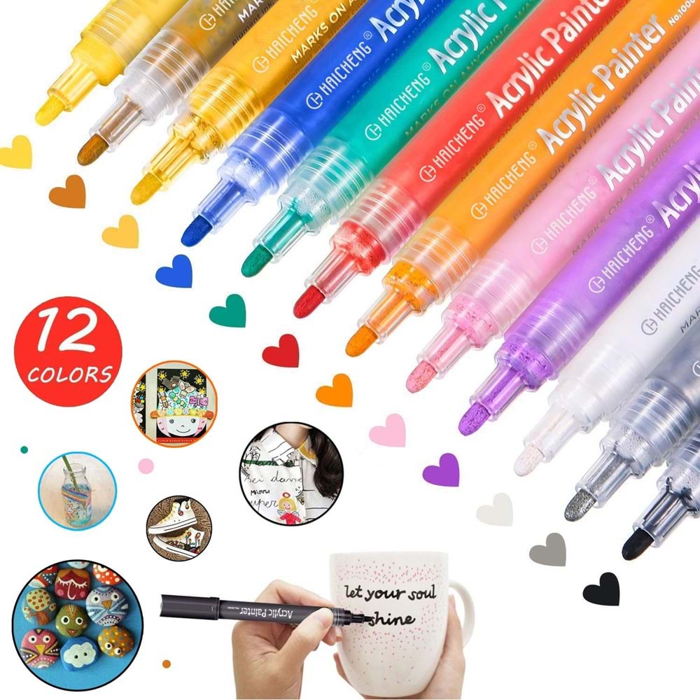 Linea Akrilik Markör Kalem Boya seti 24 lü - 2