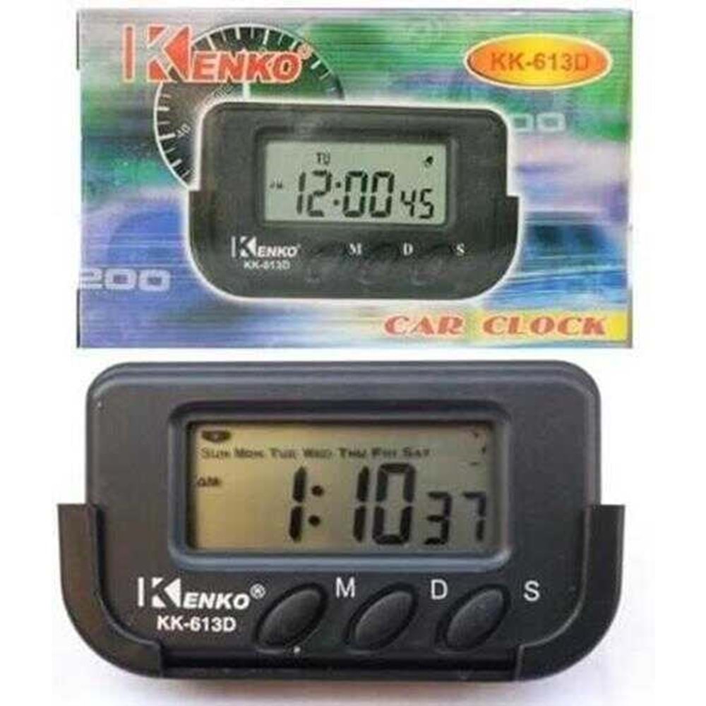 Kenko KK-613D Dijital Küçük Masa-Araba Saati-Alarm-Kronometre
