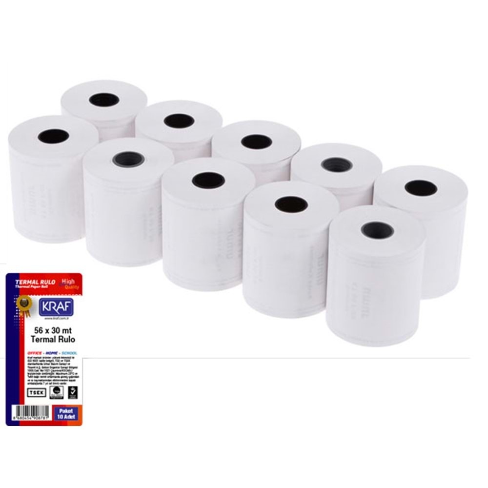 Kraf Termal Rulo 56mm*30mt 10 lu Paket
