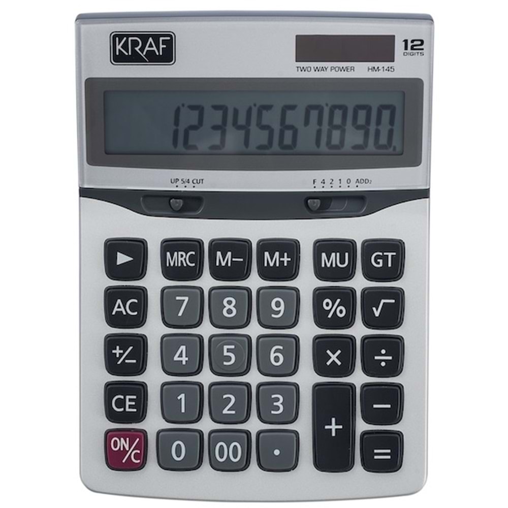 KRAF HESAP MAKİNESİ MASAÜSTÜ 12 HANE HM-145