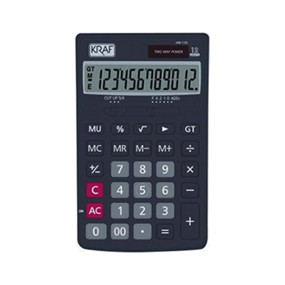 Kraf Hesap Makinesi HM135 Ebat 11X17cm