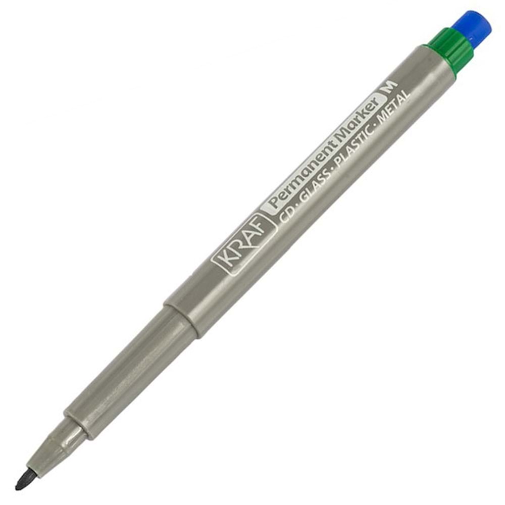 Kraf 260M Asetat Kalemi CD, Glass, Plastik, Metal İçin Yeşil M