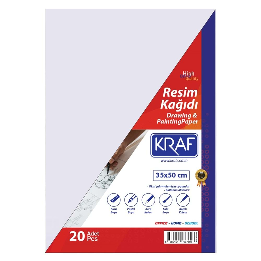 Kraf 35x50 Resim Kağıdı 20 li Paket