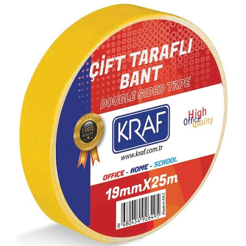 Kraf Çift Taraflı Bant 19mmx25 Metre