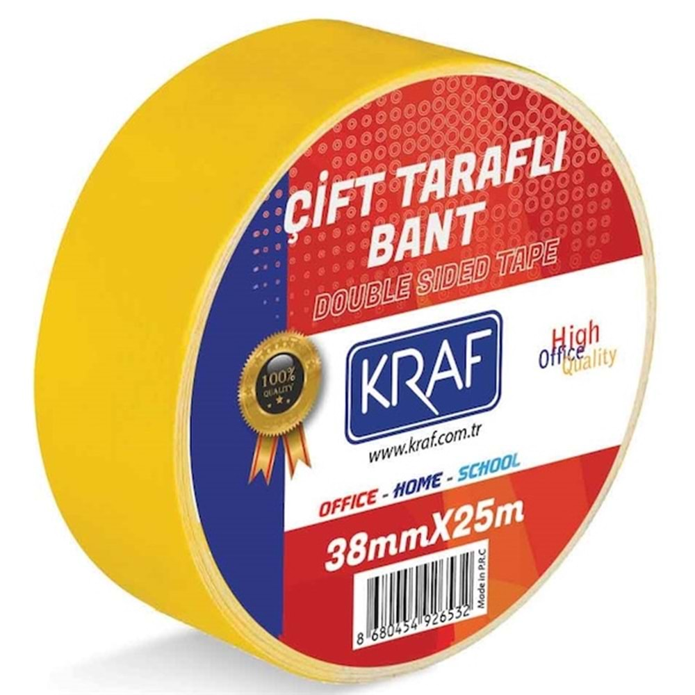 Kraf Çift Taraflı Bant 38mmx25 Metre