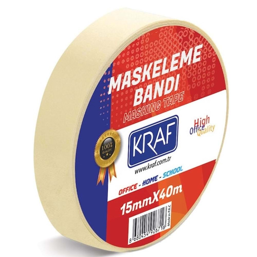 Kraf Maskeleme Bantı Kağıt Bant 15 mm 40 metre