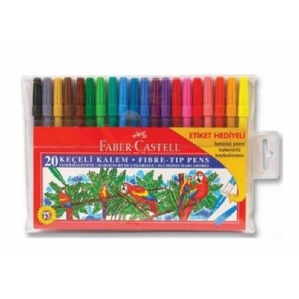 Faber Castell Keçeli Kalem 20 Renkli Yıkanabilir