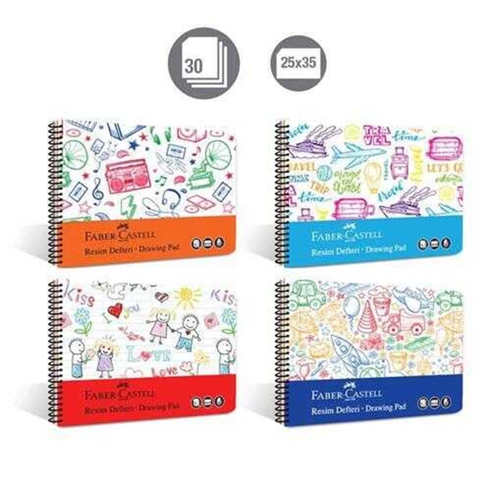 Faber Castell Resim Defteri PP Kapak 2023 25x35 120gr