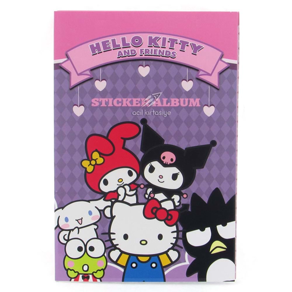 Smario Sticker Book 24 * 17 cm 16 SayfaHello Kitty And Friends Sticker Kitabı