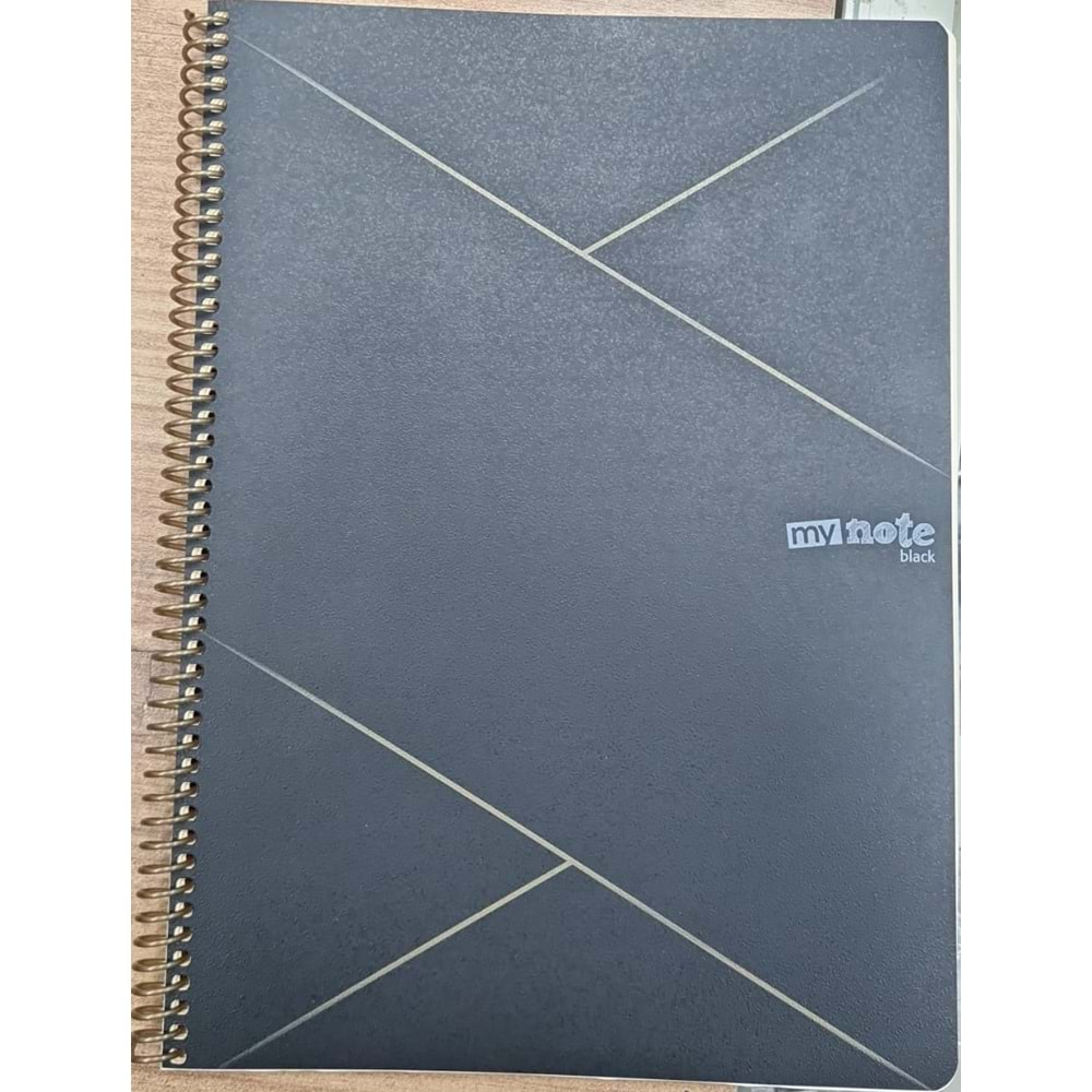 Umur Mynote Flex Black A4 Pp Kapak Spiralli Defter Çizgili 100 Yp Myn-fb-a4-100k