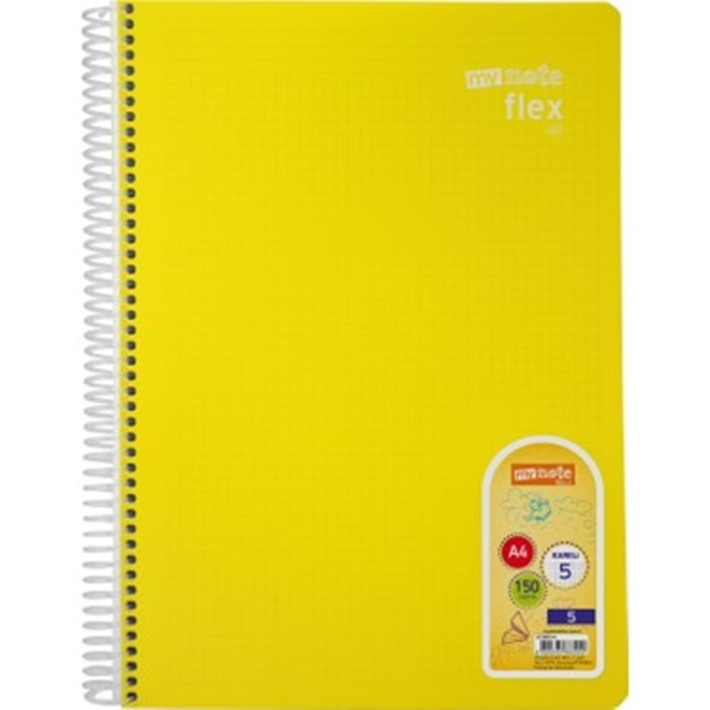 Umur Mynote Flex Konulu A4 Pp Kapak Spiralli Defter 4+1 Bölmeli 150 Yp Mfxko-4+1-150