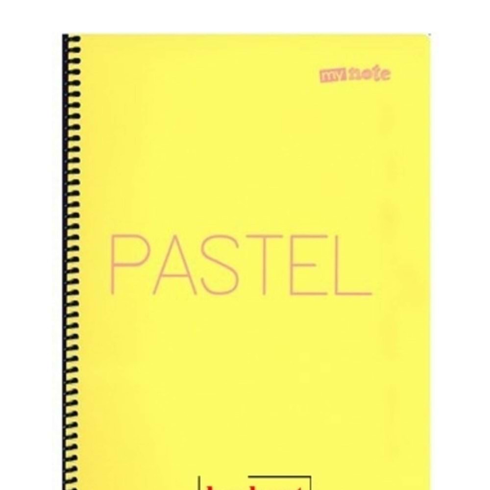 Mynote A5 Spiralli PP Kapak Çizgili Pastel Renkler