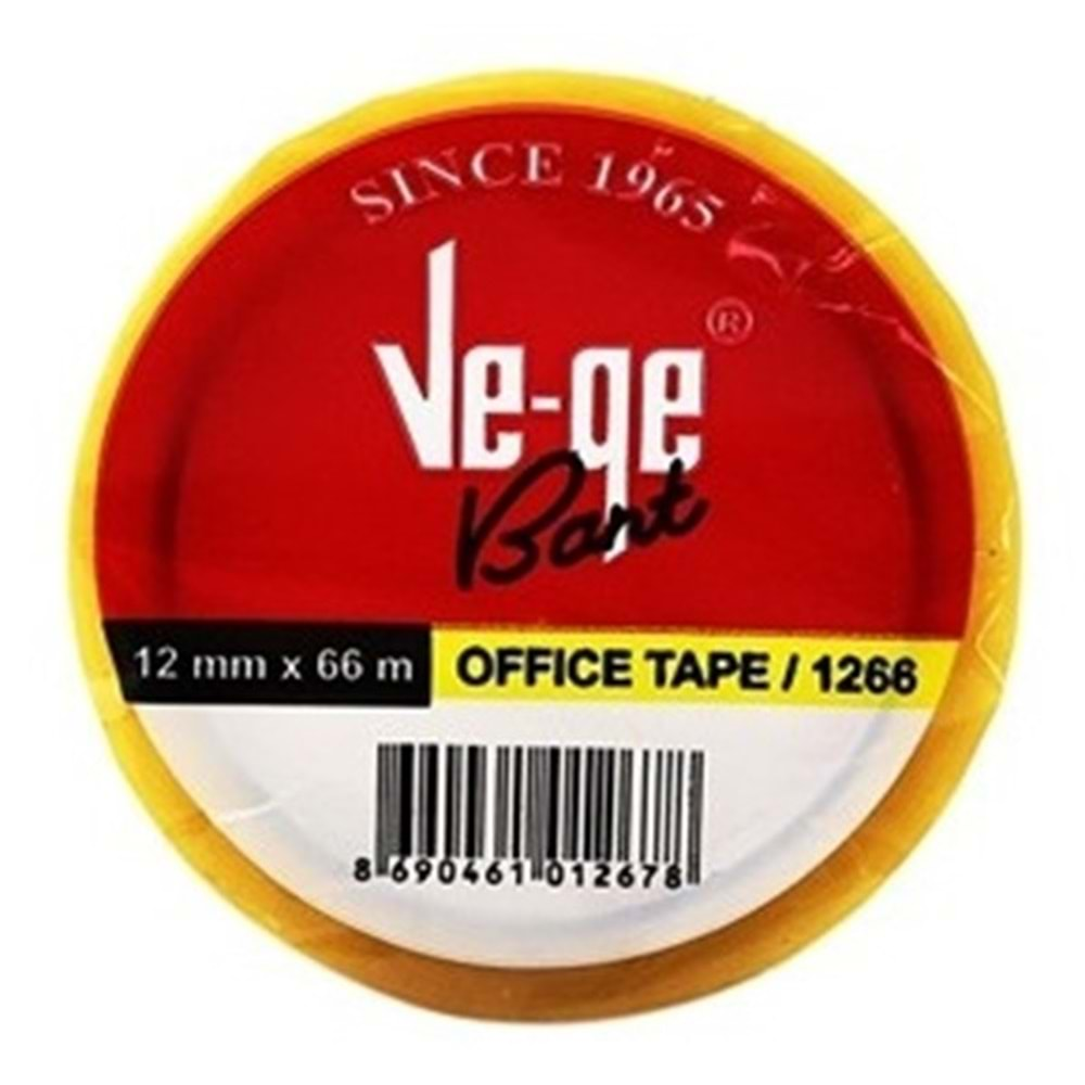 Vege Selefonlu Ofis Tape 12mm X 66 Metre 6 Adet