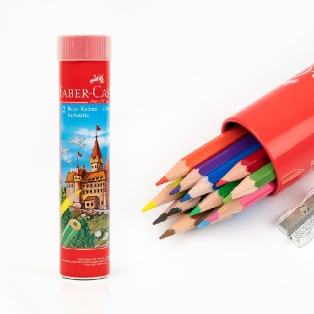 Faber Castell Tam Boy Kuruboya 12 Li Tüp