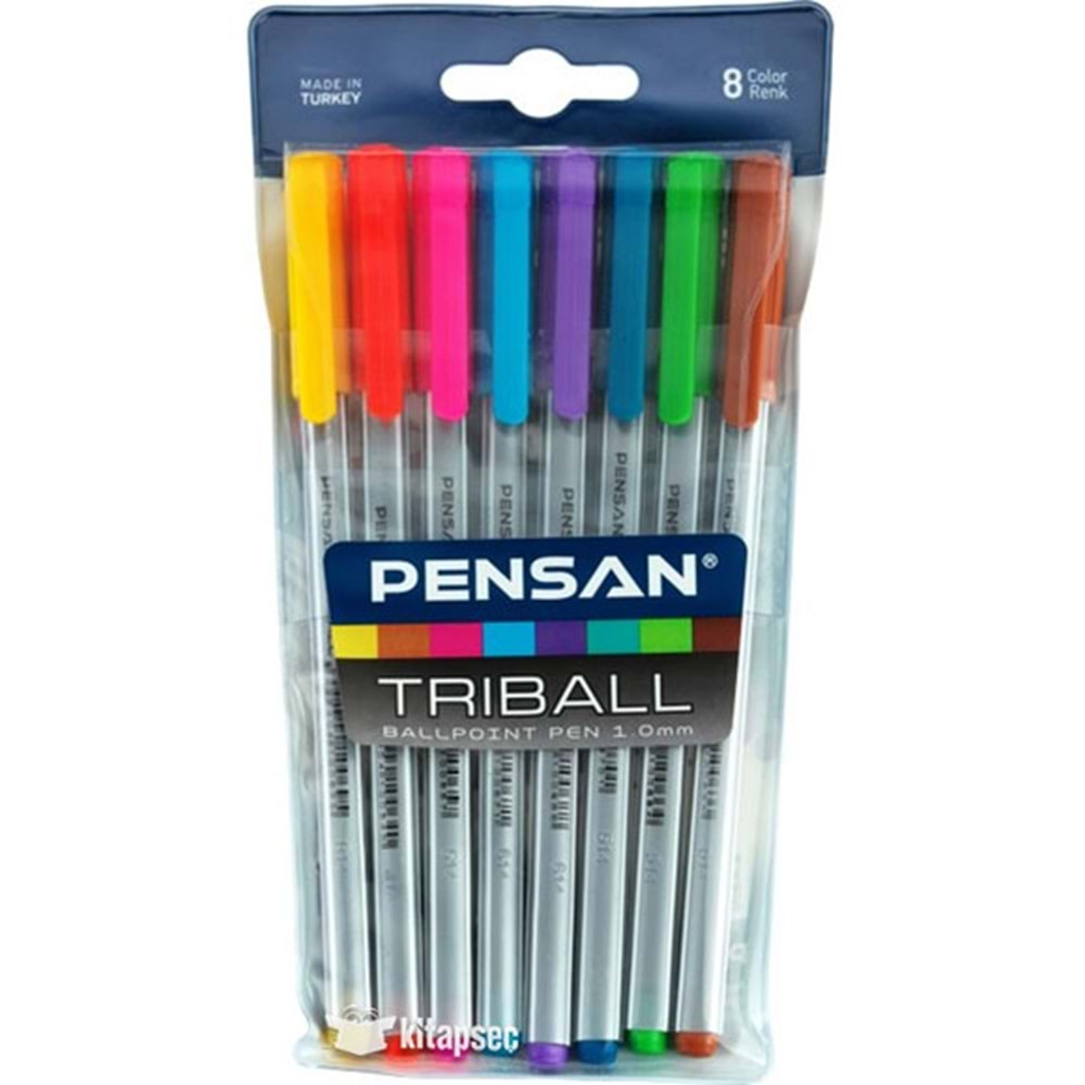 Pensan Triball 8 Renk Tükenmez Kalem Set