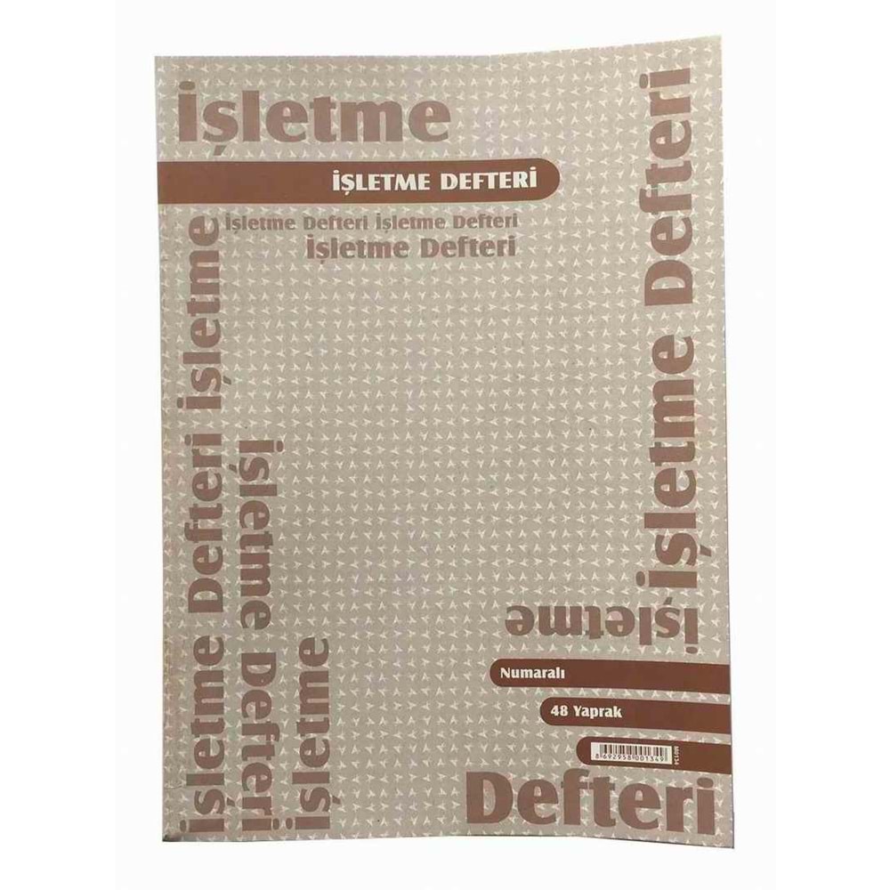 İşletme Defteri Karton Kapak 48 Yaprak