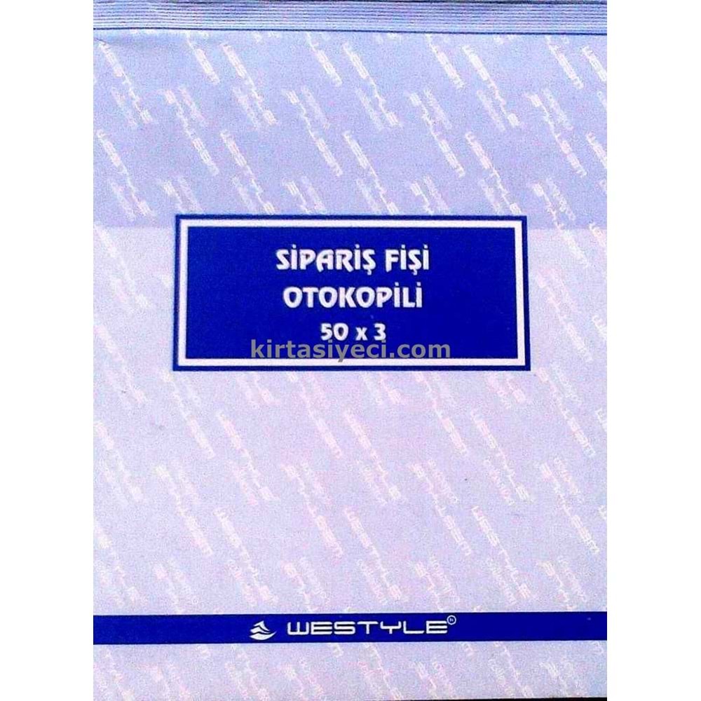 Sipariş Fişi Otokopili 50 x 3 Nüsha Ebat A/5