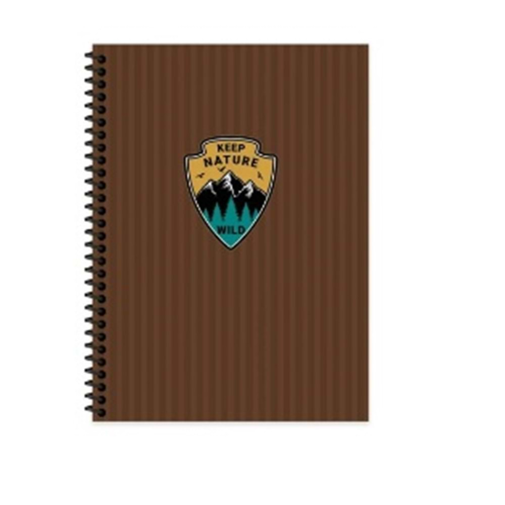 KESKİN DEFTER OUTDORR 16,5x22,5 KARTON KAPAK SPİRALLİ 80 YP. KARELİ 385642